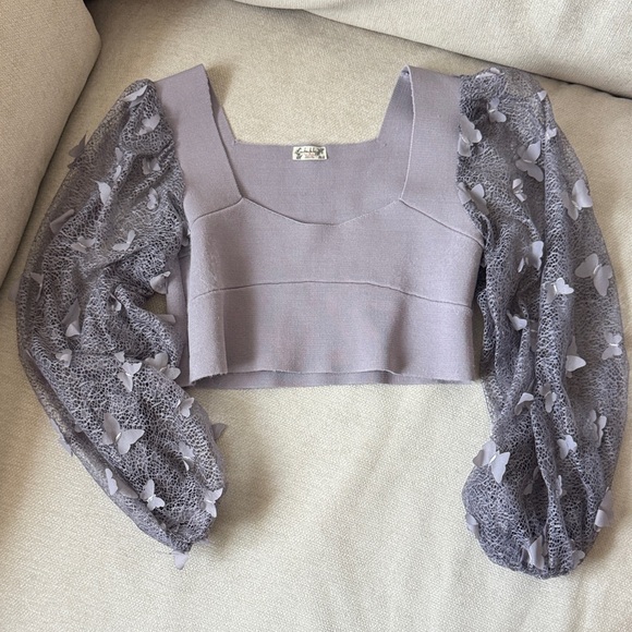 Free People Tops - Free People Intimately - Purple Butterfly Top - Large
